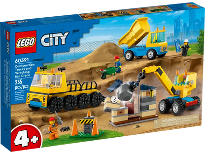 LEGO: Construction Trucks and Wrecking Ball Crane