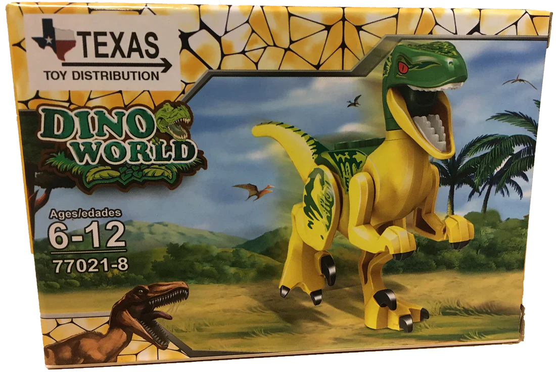 Dino Bricks Velociraptor (Yellow and Green)